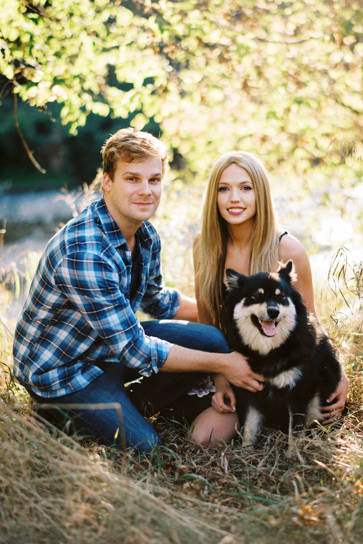 an engagement session with their dog in georgetown ontario